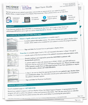 IMCIVREE Prescription Start Form